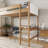 Twin Boucle Bunk Bed With Cozy Upholstery & Safety Rails