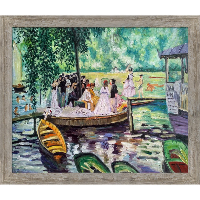 "la grenouillere" par pierre-auguste renoir, peinture sur toile, H 23,5 po x l 27,5 po x P 2 po, Métropolitain