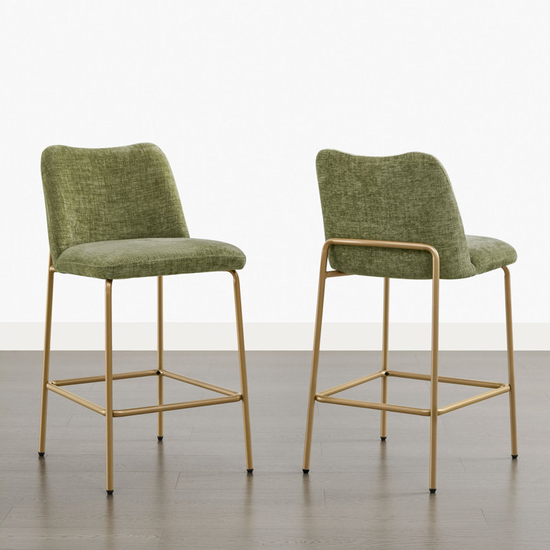 Tabourets de bar 26 pouces, Green/Gold