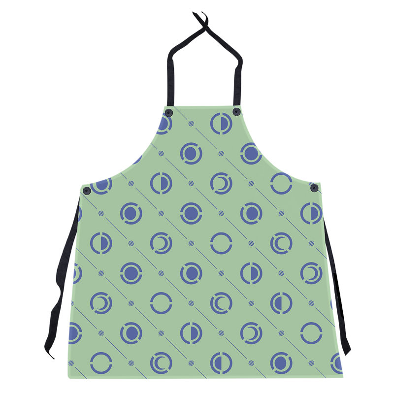 Tablier classique en phases de lune, Vert/bleu