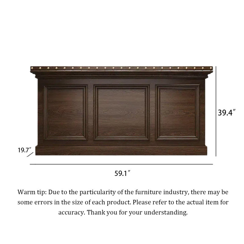 Bureau de réception en bois massif Traditional, Brown
