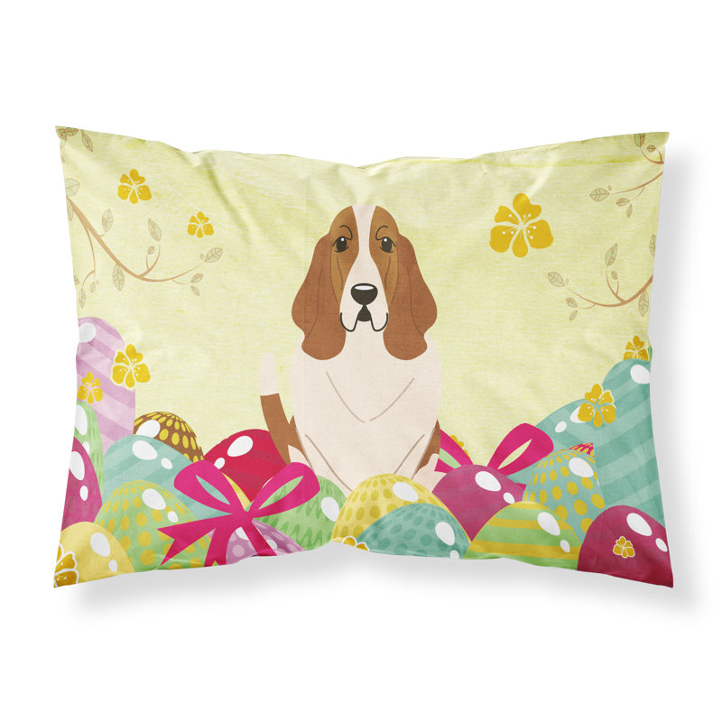 Taie d’oreiller œufs de pâques, Basset hound