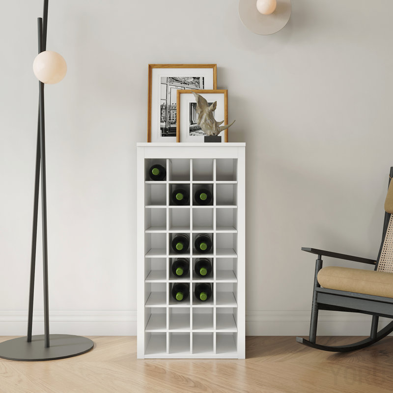 Armoire modulaire pour bar à vin, capacité de 32 bouteilles pour la salle à manger - standard, White