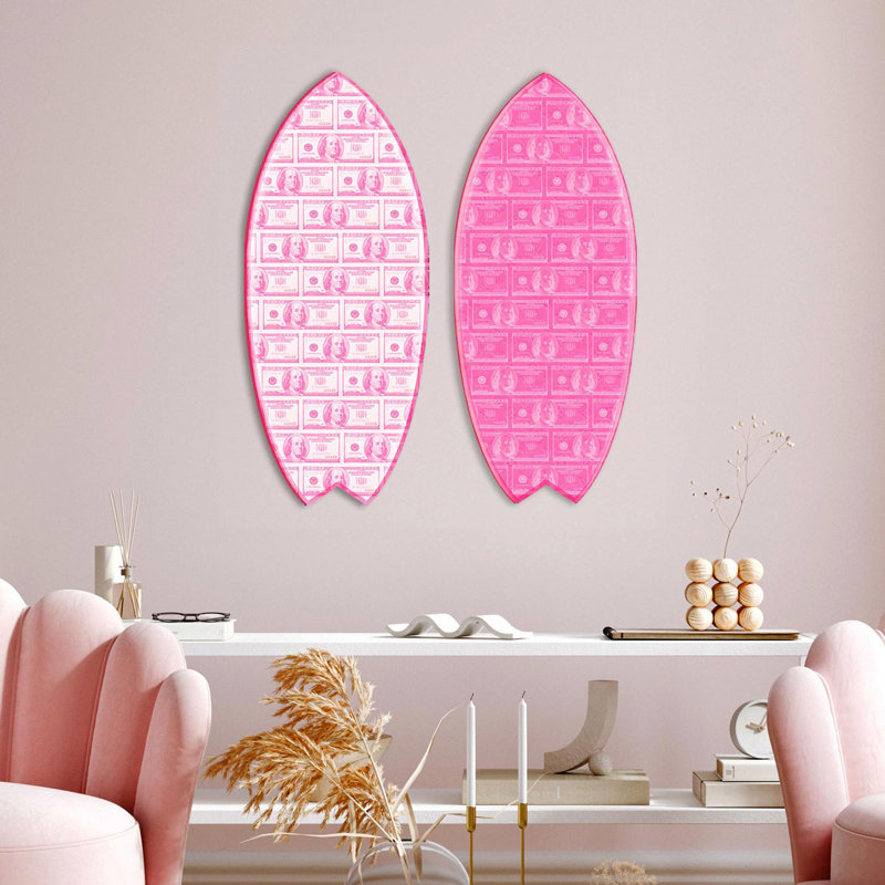 Money Talk Doll Skimboard Set of 2 Acrylic by Oliver Gal