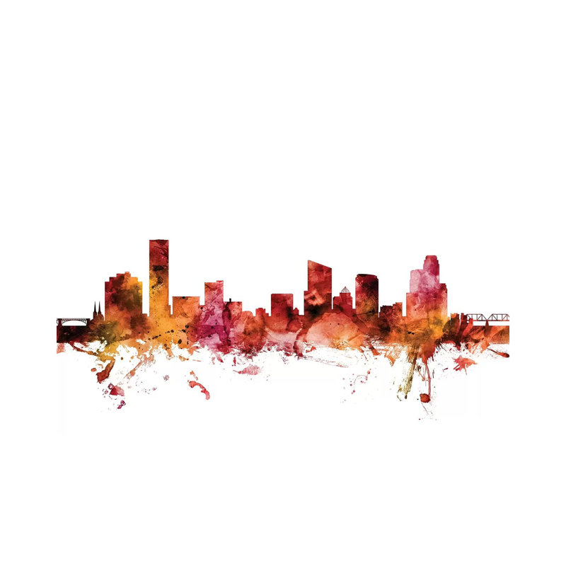 Grand Rapids, Michigan Skyline by Michael Tompsett - Wrapped Canvas Gallery-Wrapped Canvas Giclée