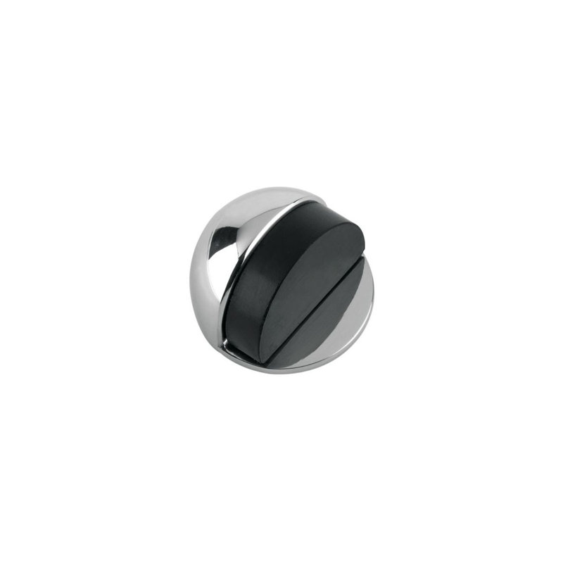 Floor Brass Fixed Door Stop, Polished Chrome