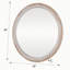 Miroir rond en bois massif de 30 pouces avec cadre boho, décoration murale polyvalente