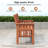 Outdoor Wood Garden Bench w/Backrest Armrests & Slatted Seat for Front Porch