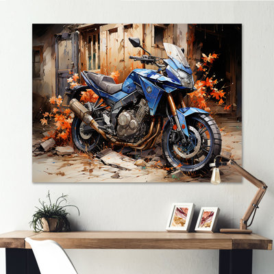«Blue Durty Bike Urban Speed» sur impression sur toile