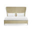Water Upholstered Wingback Bed