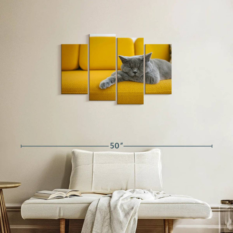 Brampt Cat On Sofa, 22'' H x 36'' W