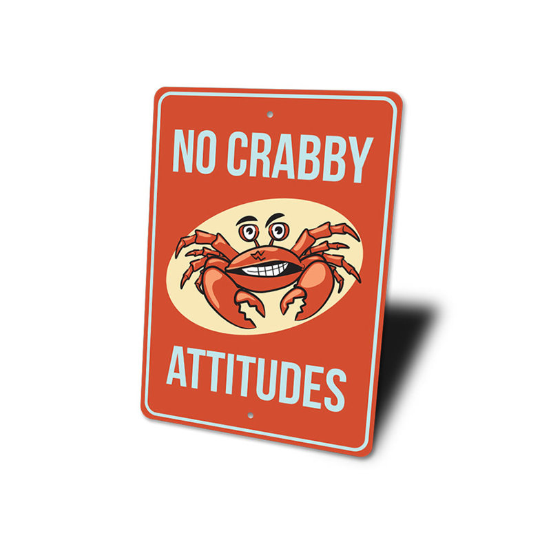 Drôle de crabe en aluminium, H 14 po x l 10 po x P 0,04 po
