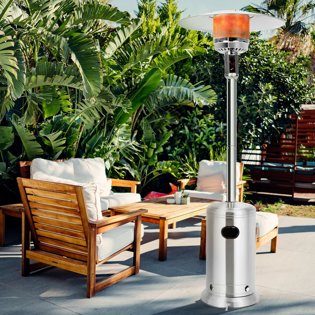 48000 Stainless Steel Propane Standing Patio Heater Gymax 