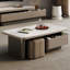 Table basse italienne en pierre frittée télescopique