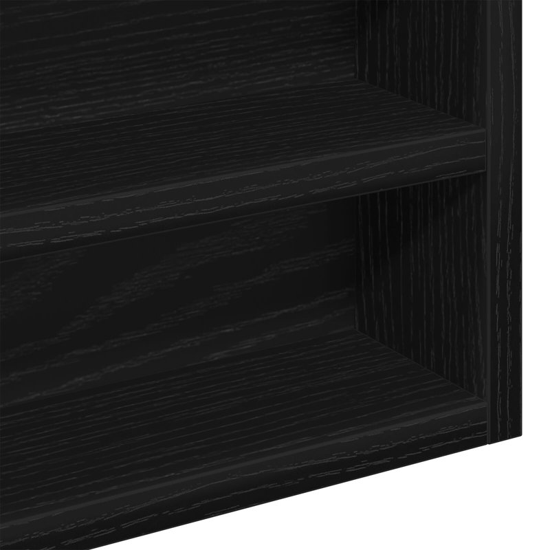 1-3 Solid Wood Rectangle Accent Cabinet, Black Oak