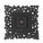 19.7" Crystal-Frame Mirrored Square Wall Clock
