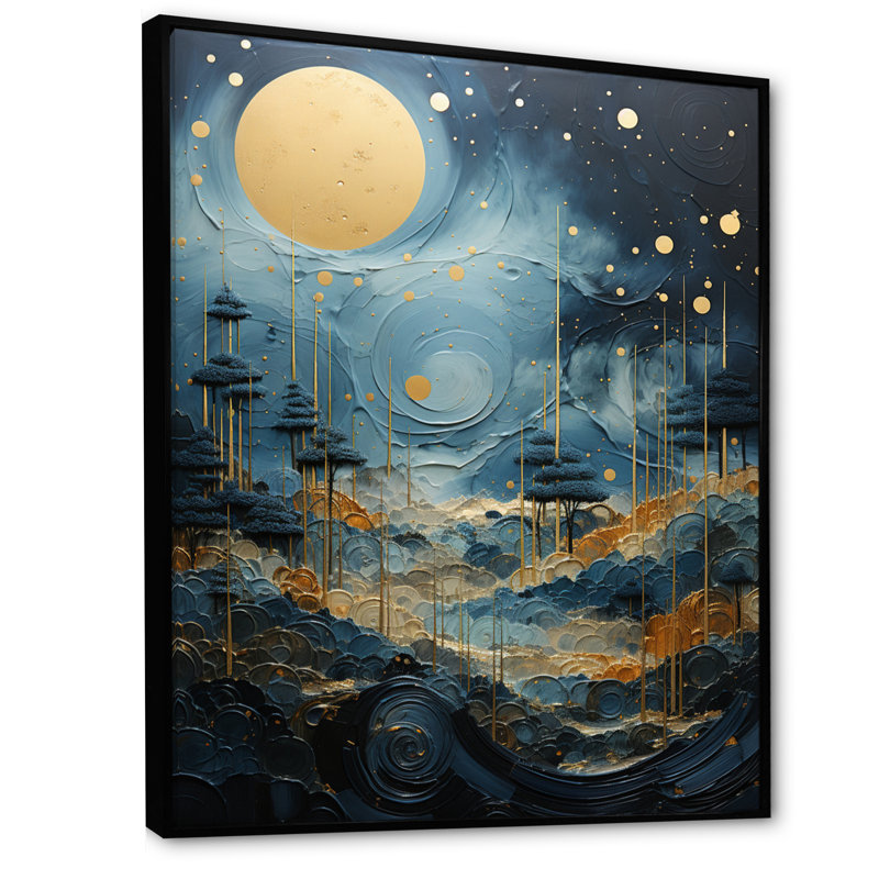Reproduction d'art sur toile U19, H 32 po x l 24 po x P 1 po, Cadre flottant noir