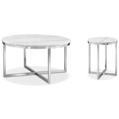 Round Cocktail Table With Round End Table