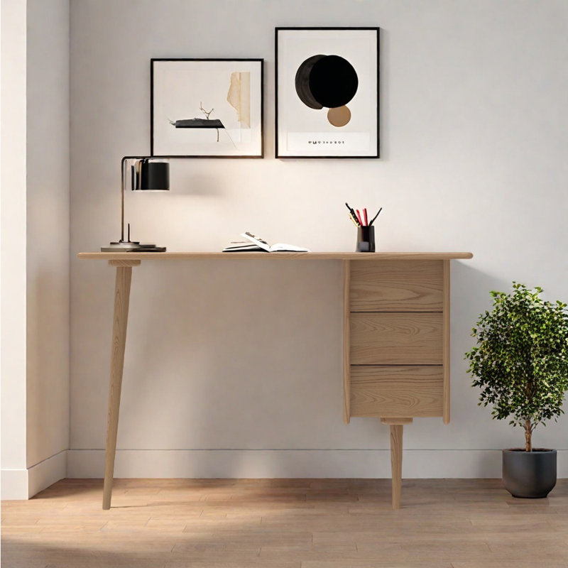 Bureau de luxe américain, Naturel, H 30,71 po x l 55,12 po x P 23,62 po
