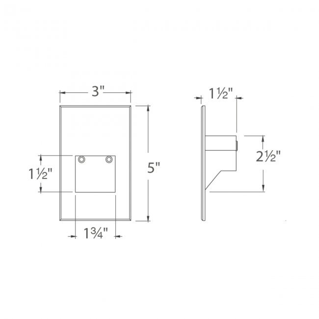 Low Voltage Step Light, White on Aluminum, 2700K