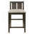 Transitional Design Dark Cherry Finish 3-Piece Pack Counter Height Set Table W Display Shelf USB Ports And 2X Counter Height Chairs Fabric Upholstered Dining Furniture-1138430763-1138430762-1138430740