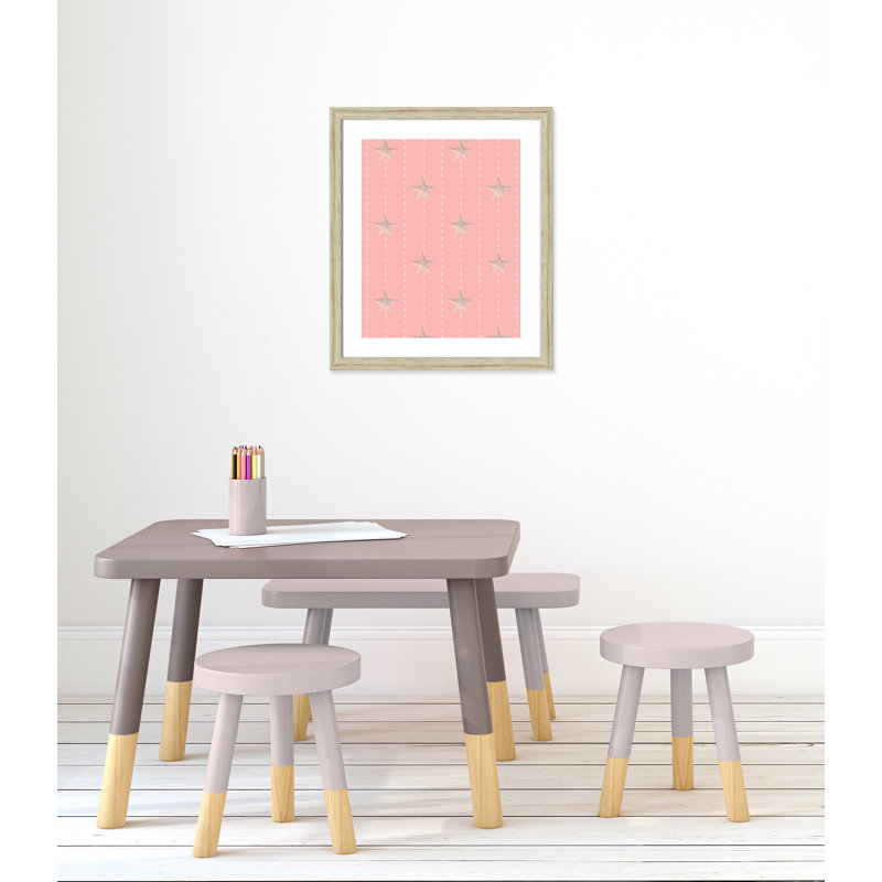Étoile de mer fantaisiste au point, H 24,5 po x l 20,5 po x P 0,6 po, Cadre plat beige