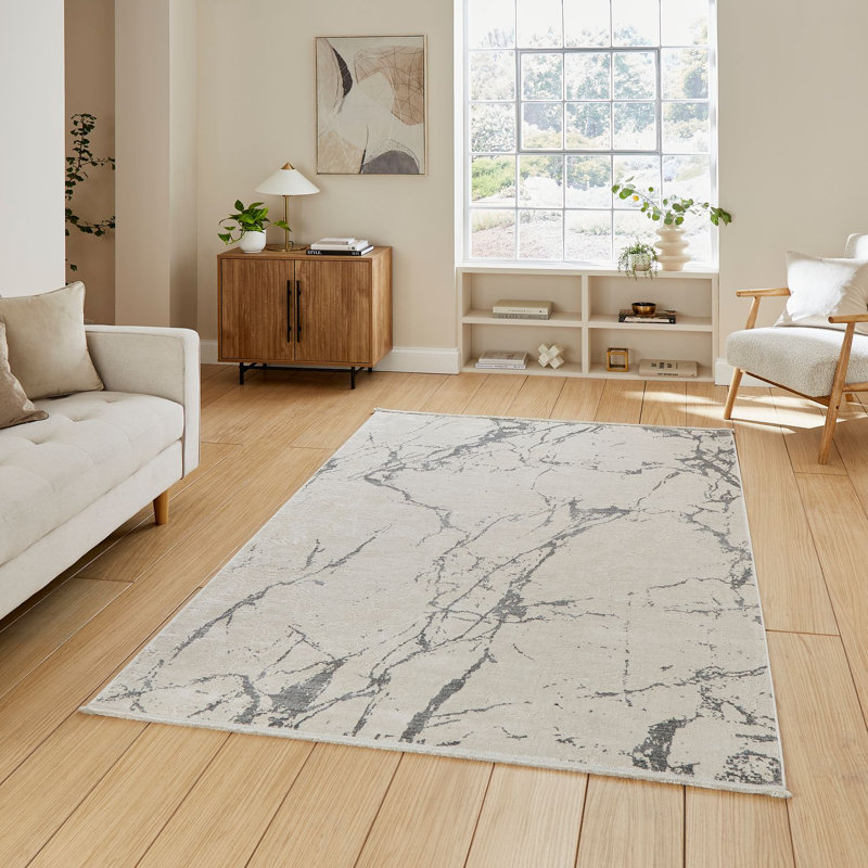 Mirage Daedra Machine Woven Grey Area Rug, Rectangle 200 x 290cm