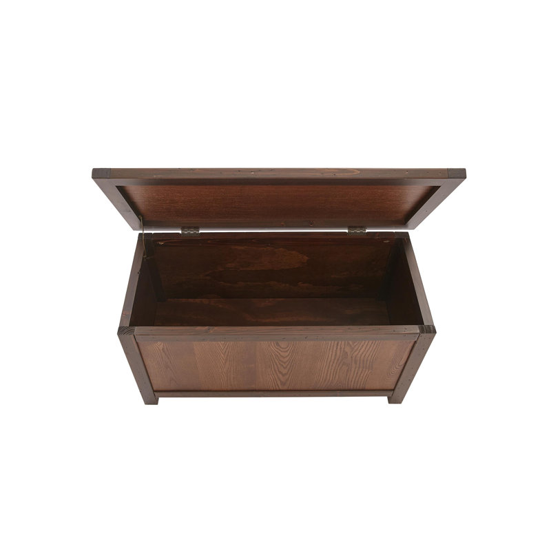 Wood Flip Top Storage Bench, Stressed Coffee