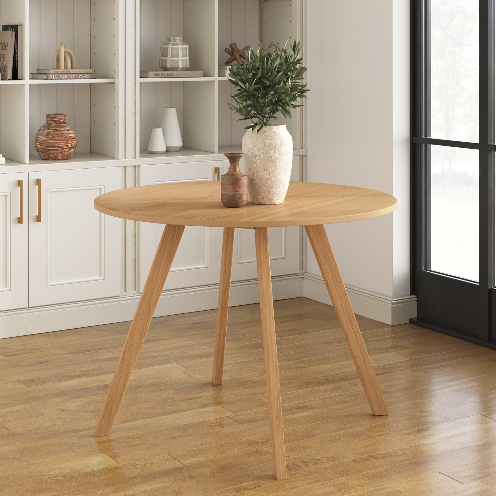 Nikolai 40" Wood Dining Table, Natural