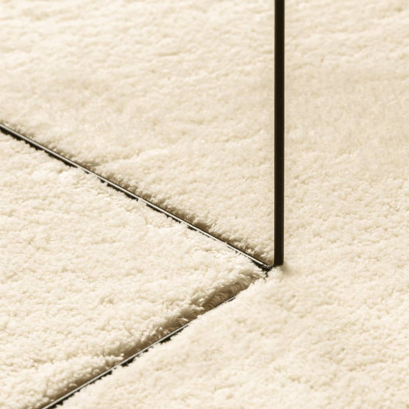 Rug "HUARTE" Short Pile Soft and Washable Cream, Square 160cm