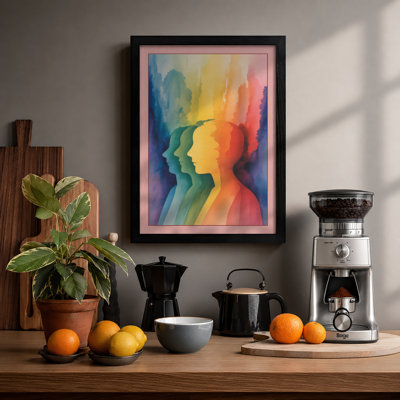 Rainbow Thoughts Within Modern - Framed Print
