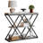 3-Tier Entryway Table, Industrial Console Sofa Table with Storage, Accent Table with Open Shelves, X-Shaped Metal Frame, Foyer Table for Entryway, Hallway-882187146