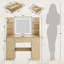 Meuble-lavabo en rotin naturel 43,3 po Boho