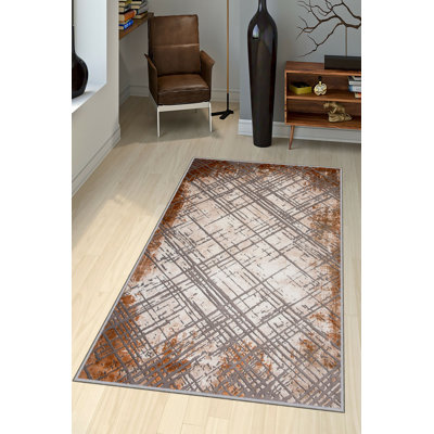 Premium Woven Carpet, 5.2 x 7.5 ft, 100% Polyester, Antibacterial, Non-Slip Underside, 0.3 in Pile Height | Machine Washable, 3D Digital Print | Perfect for Living Room, Bedroom & Office Décor
