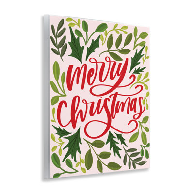 «Merry Christmas with Holly Leaves», art mural par Isabela Schielke