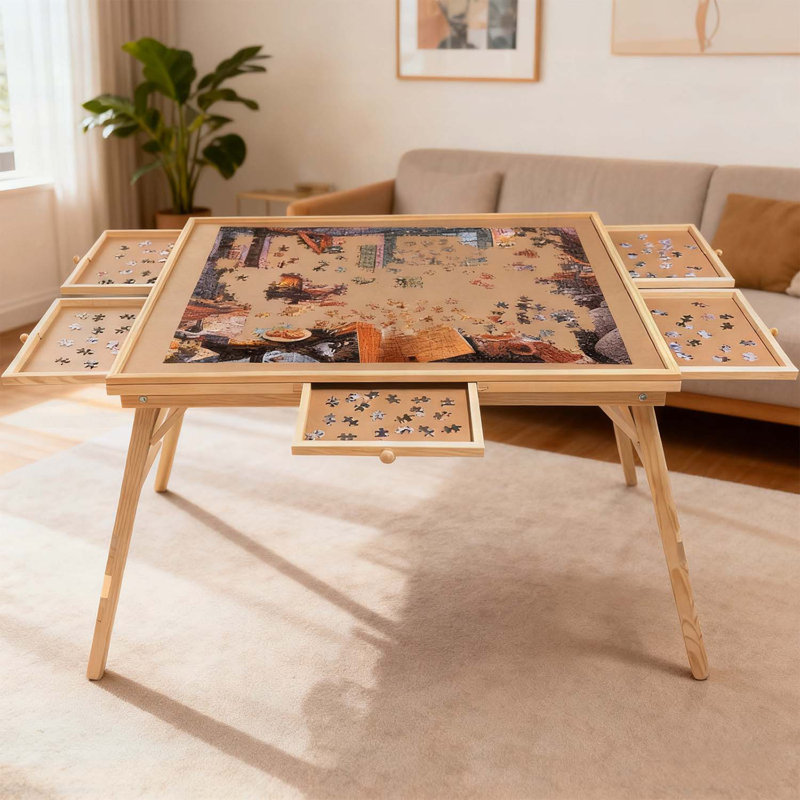 Table 1500 pièces avec 5 tiroirs, planche pliable 34 x 26 pouces pour adultes