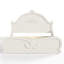 Lit plateforme double sculpté avec tête de lit double, structure en bois massif avec lattes, profil bas, sans sommier, enfants et adolescents. Beige-836883849-836883850