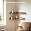 Engineered Wood, Metal Floating Shelf