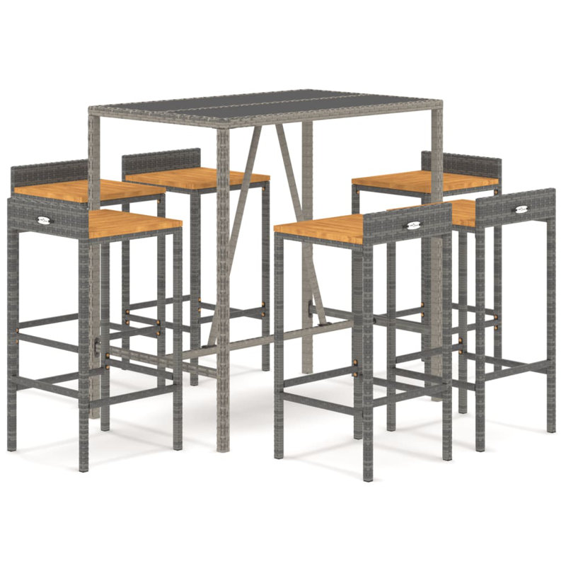 Aerick 101.6cm Bar Set, Grey