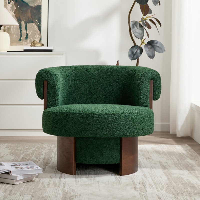 Fauteuil demi-tonneau Scrolla, Vert