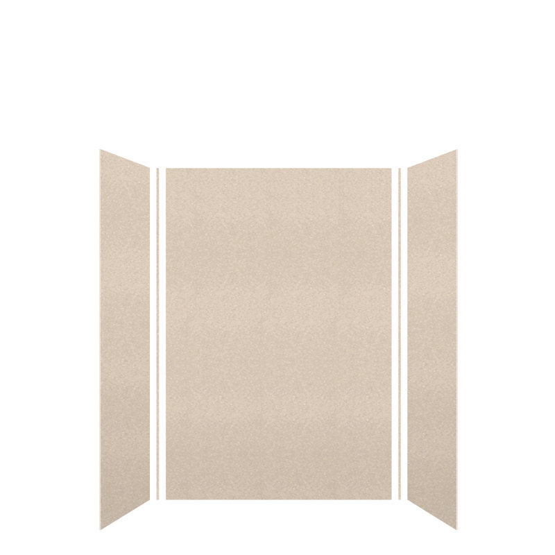 SaraMar W 36'' D H Glue Up Solid Surface Wall, 72" H x 48" W x 36" D