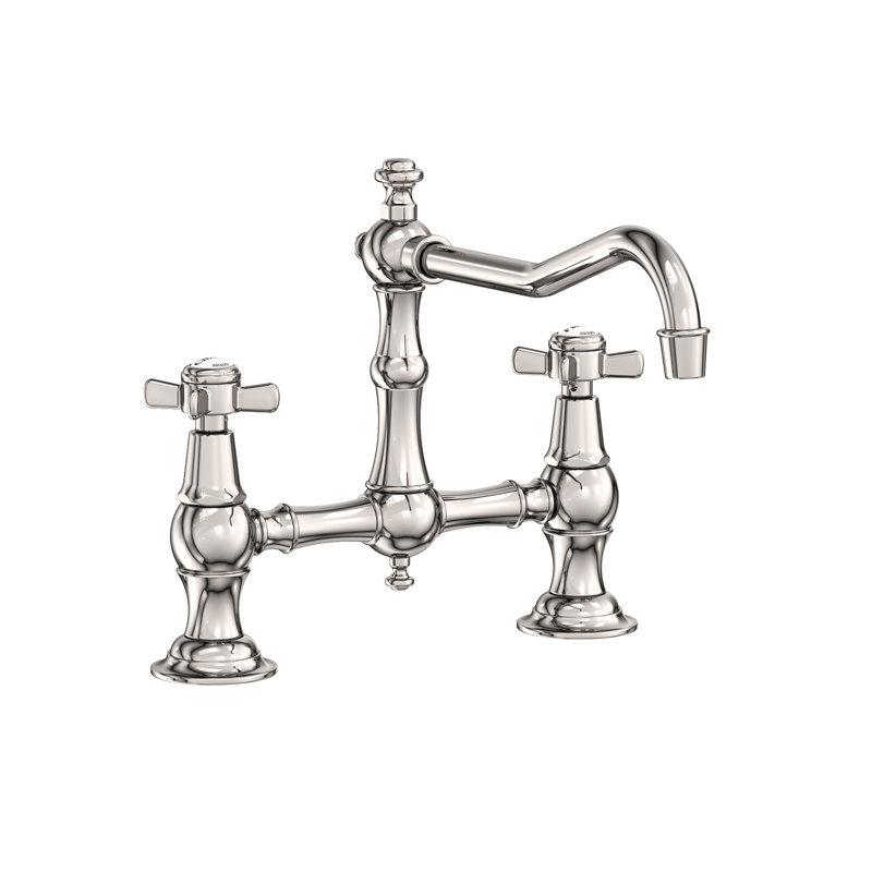 Fairfield Kitchen Bridge Faucet, Polished Nickel