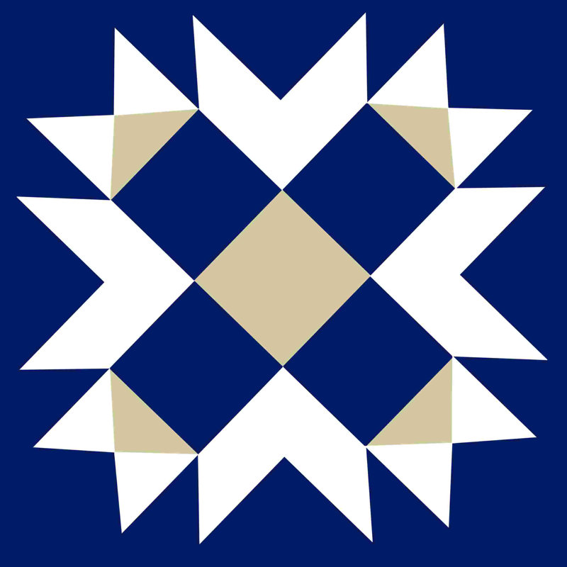 Étoile de grange moderne bleu, H 30 po x l 30 po