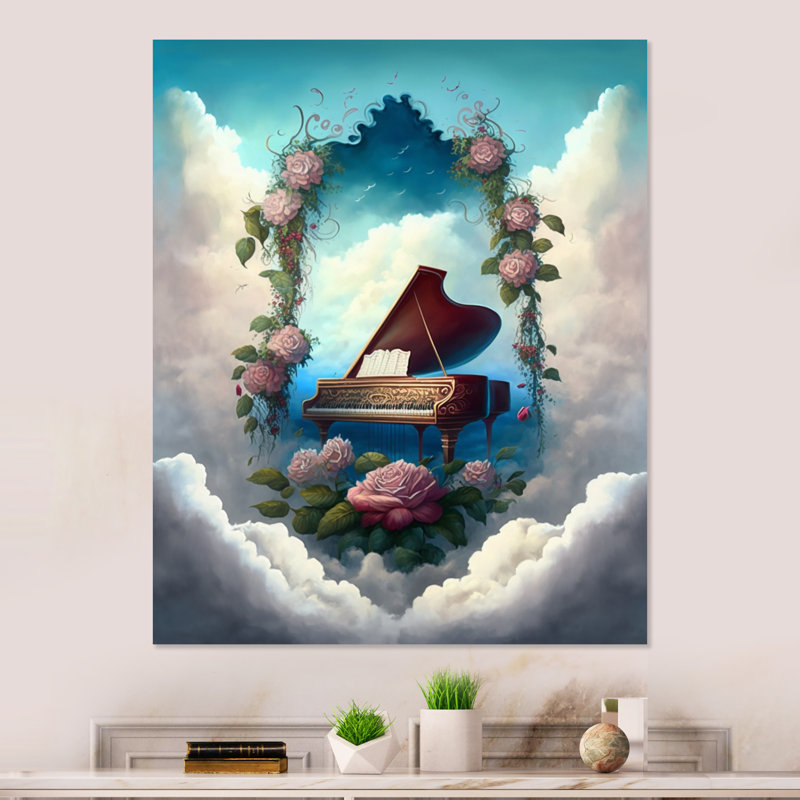 Piano Heaven III - reproduction sur toile, H 32 po x l 16 po x P 1 po, Toile tendue