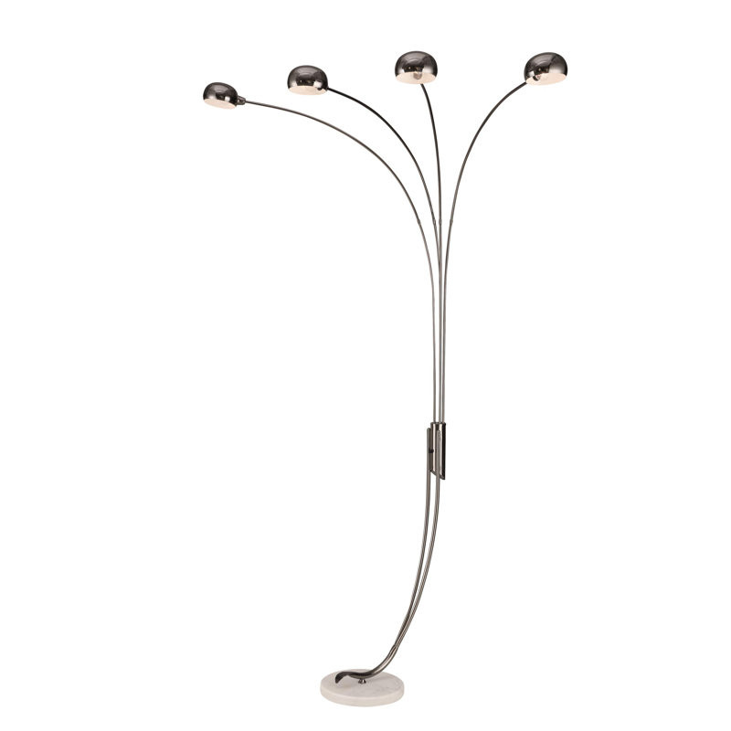 Cuvier Metal Arched Lamp, Black Chrome