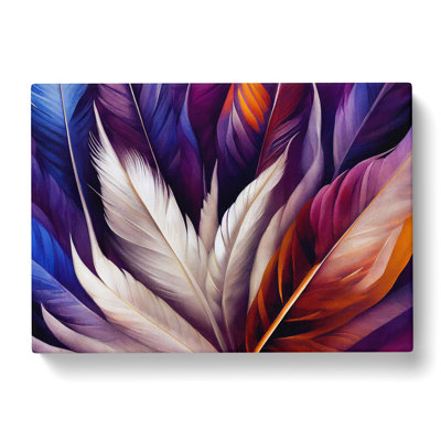 Exhilarating Bird Feathers - Wrapped Canvas