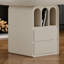Bureau de direction moderne blanc cassé avec armoire de rangement réversible et tiroir Drish-1228429179