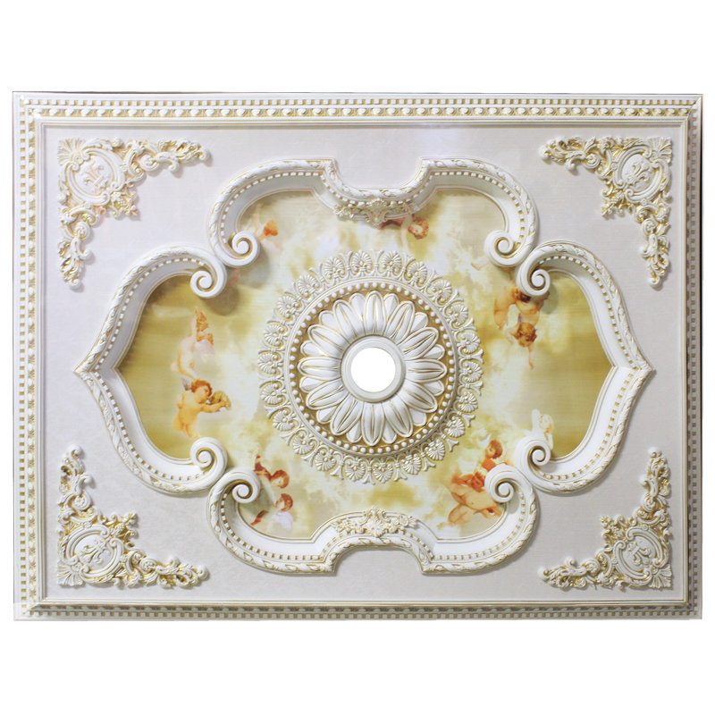 Rectangle rectangulaire sépia ciel ange centre médaillon