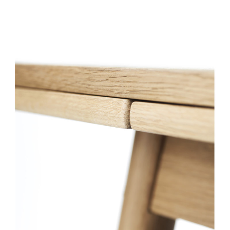C35A Square Oak Extendable Dining Table