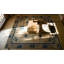 Antique Wool Brown Earth Tone Ivory Beige Cream White Hand Knotted Pile Rug